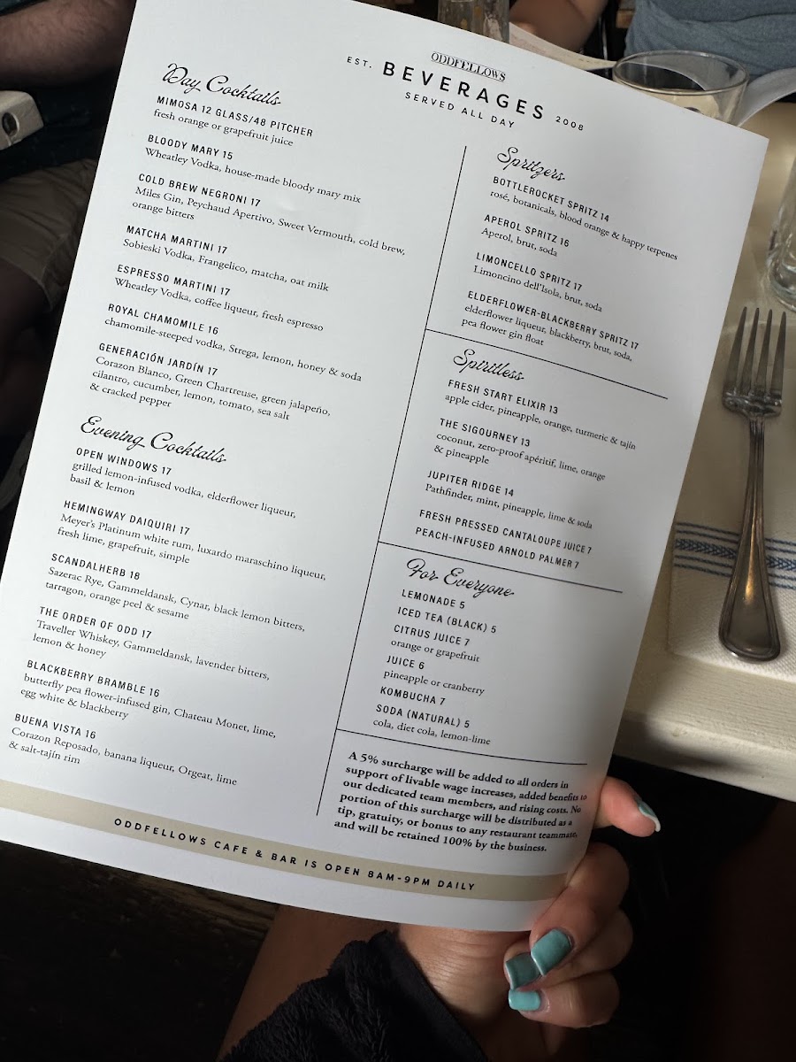 Oddfellows Café + Bar Menu - Image 5